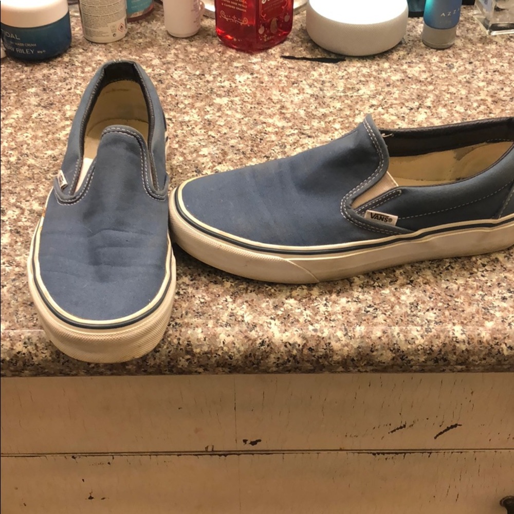 Denim blue vans size 8